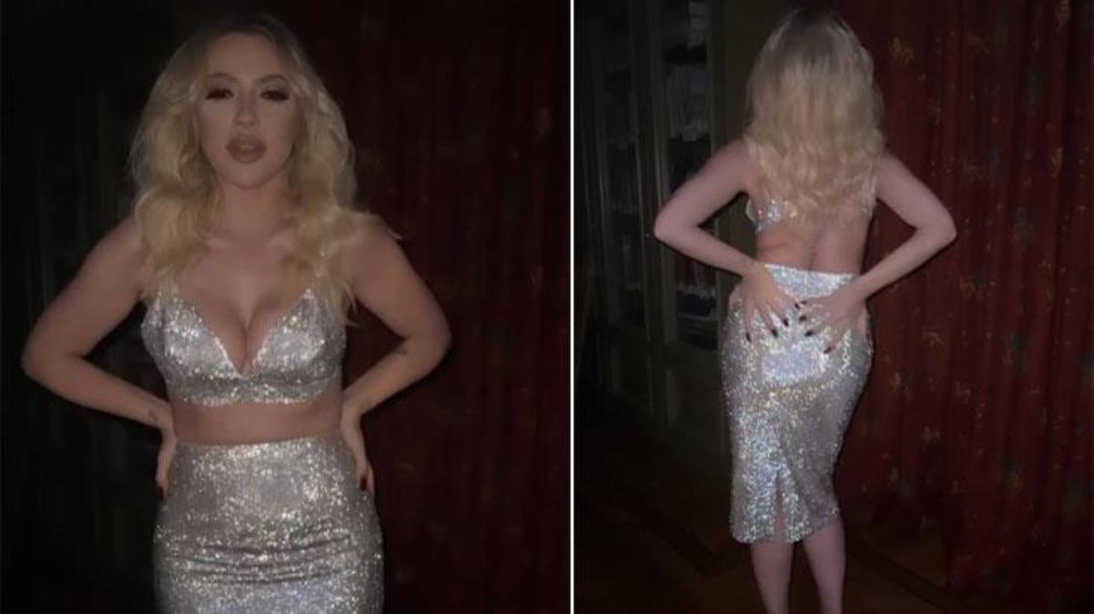 Hadise, derin göğüs dekolteli elbisesiyle dans ederken kendinden geçti