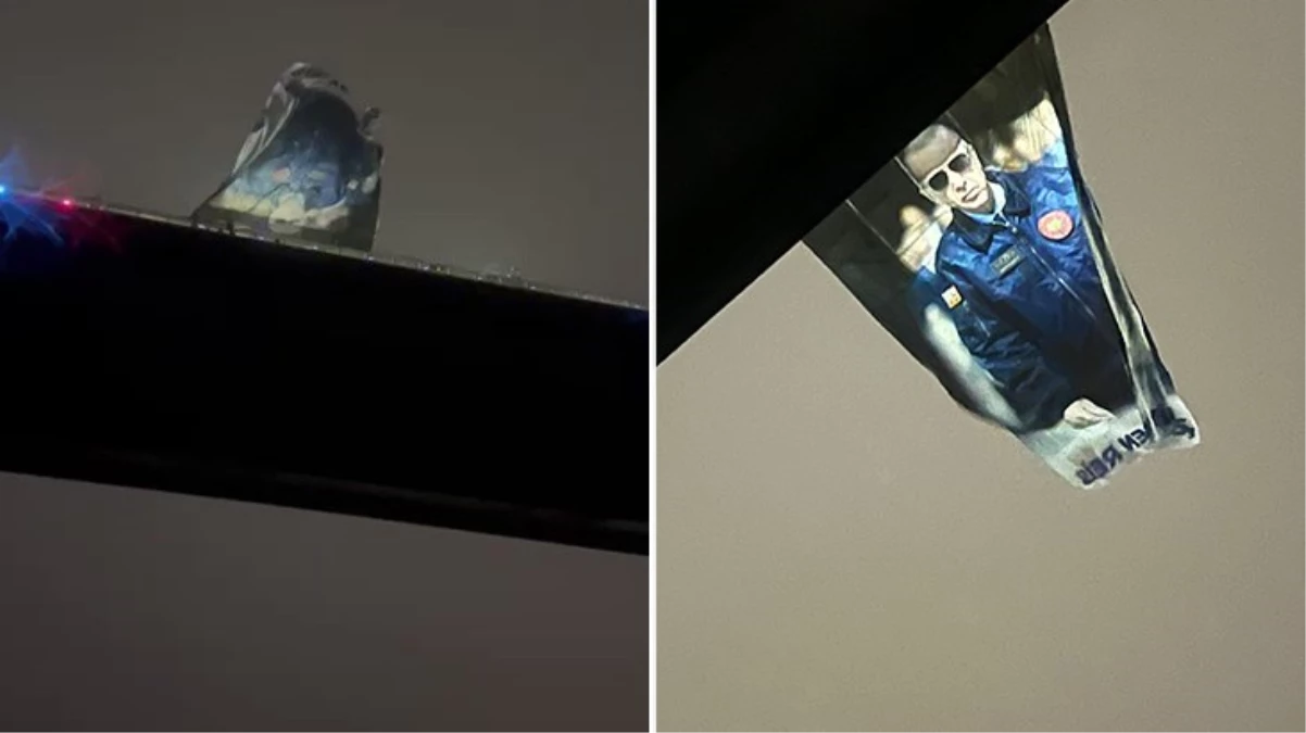 15 Temmuz Şehitler Köprüsü’ne Cumhurbaşkanı Erdoğan’ın dev posteri asıldı
